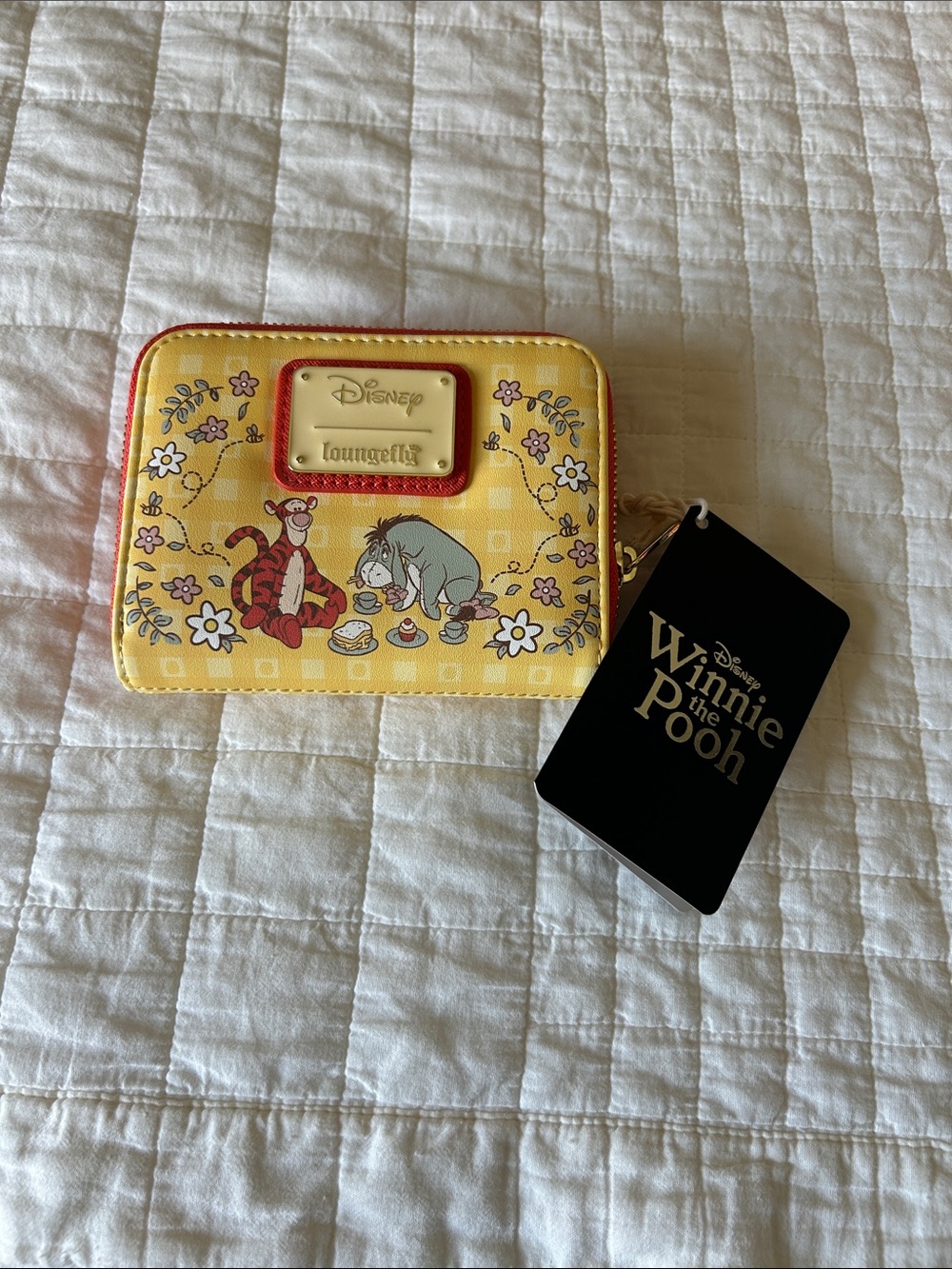 Loungefly Yellow Gingham Winnie the Pooh Floral Zip Wallet